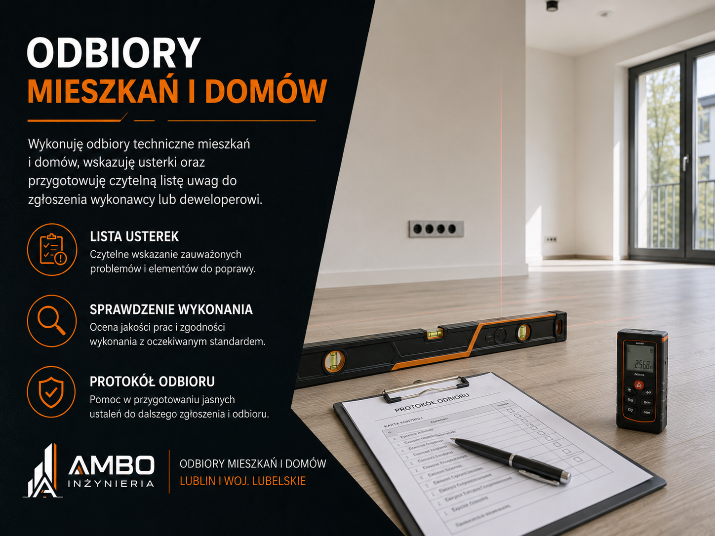 Odbiory mieszkań i domów Lublin AMBO INŻYNIERIA
